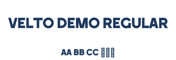 Velto Demo Regular Font Preview