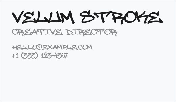 Velum Stroke Business Card