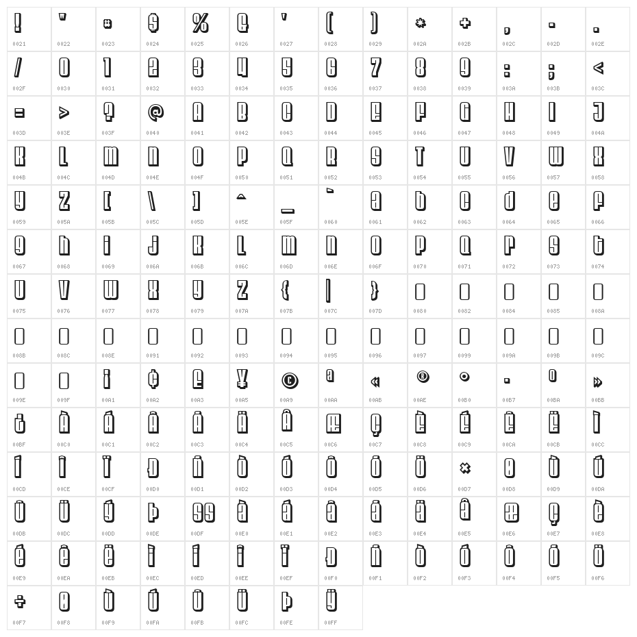 VelvendaChill-Regular Character Map