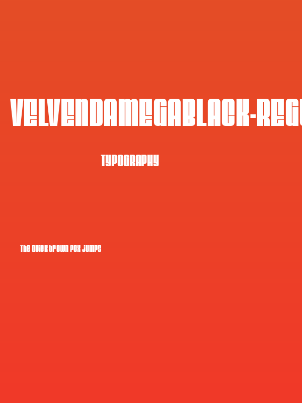 VelvendaMegablack-Regular Poster