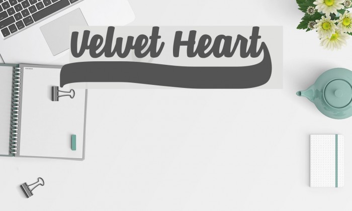 Velvet Heart* फ़ॉन्ट examples