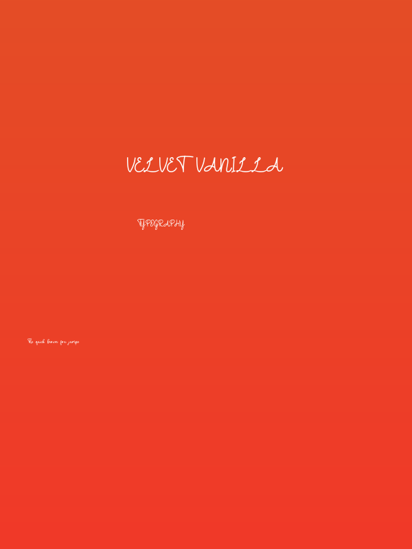 Velvet Vanilla Poster