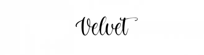 Velvet  フリーフォントのダウンロード