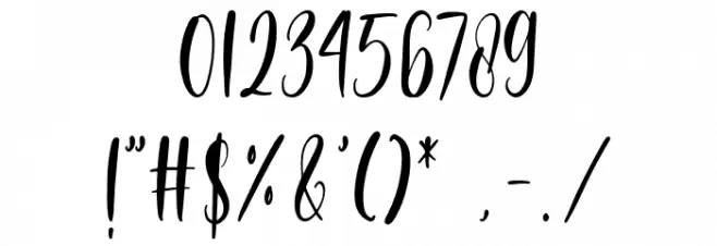 Velvet Font OTHER CHARS