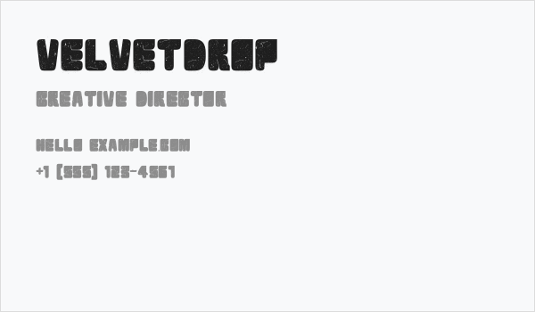 VelvetDrop Business Card