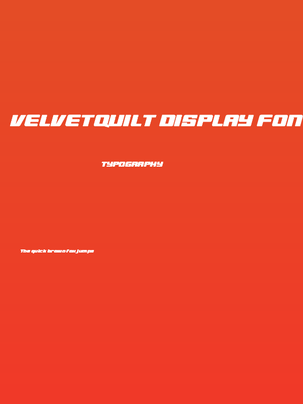 VelvetQuilt Display font Poster