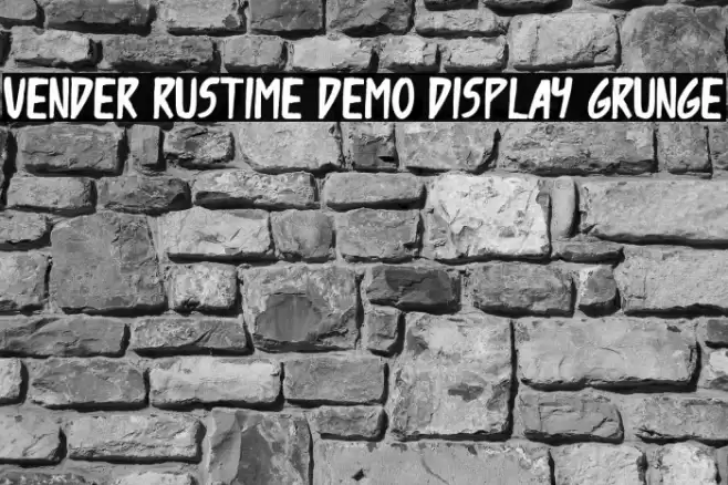Vender Rustime Demo Display Grunge Font examples