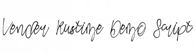 Vender Rustime Demo Script  Frei Schriftart Herunterladen