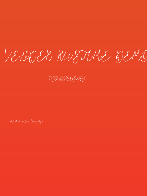 Vender Rustime Demo Script Poster