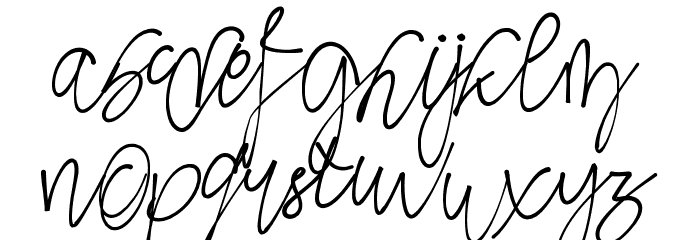 Vender Rustime Demo Script Font LOWERCASE