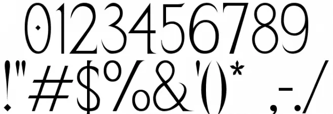 Vendetta Font Alte caractere