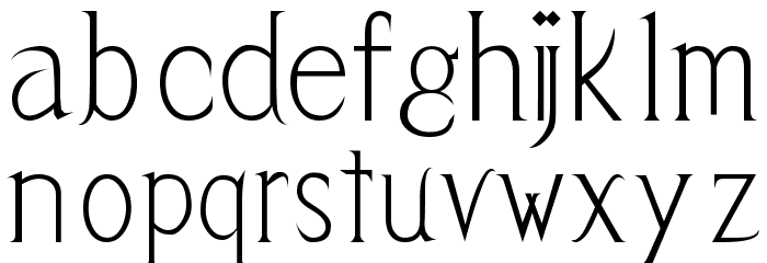 Vendetta Font LOWERCASE