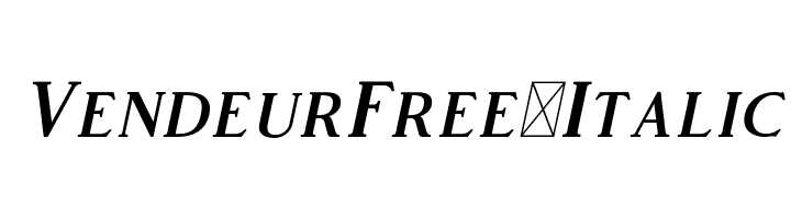 VendeurFree-Italic  Descarca Fonturi Gratis