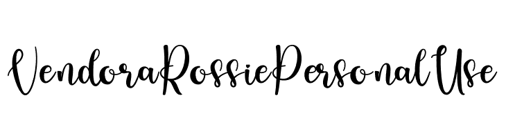 Vendora Rossie Personal Use  Free Fonts Download
