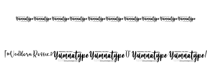 Vendora Rossie Personal Use Font OTHER CHARS