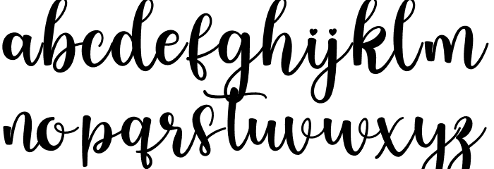 Vendora Rossie Personal Use Font LOWERCASE