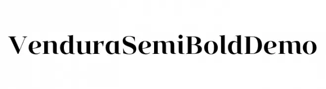 Vendura SemiBold Demo  नि: शुल्क फ़ॉन्ट्स डाउनलोड