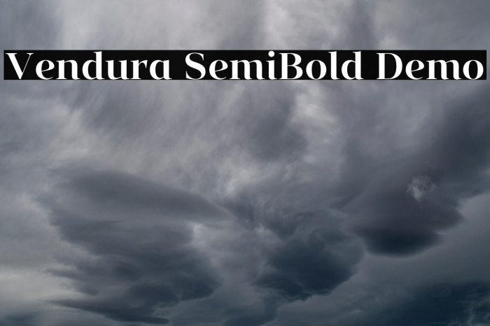Vendura SemiBold Demo Example 2
