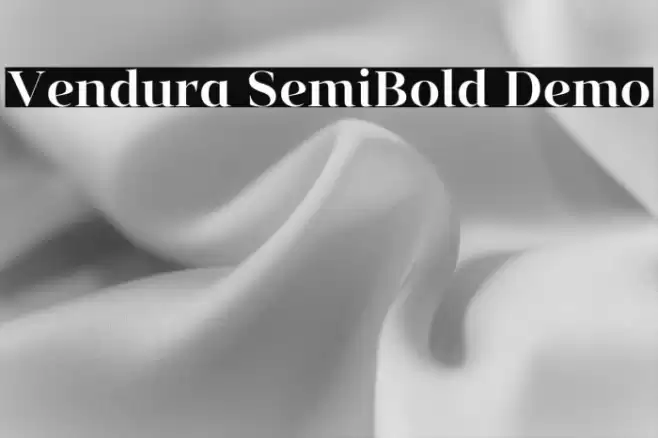 Vendura SemiBold Demo Font examples