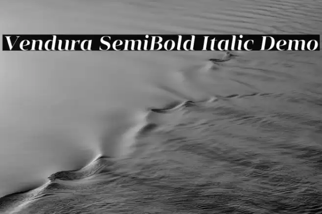Vendura SemiBold Italic Demo Font examples