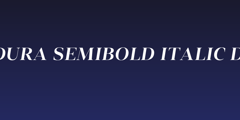 Vendura SemiBold Italic Demo Social Header