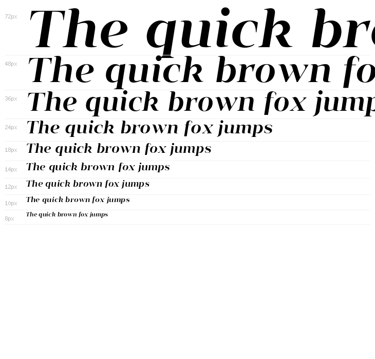 Vendura SemiBold Italic Demo Waterfall