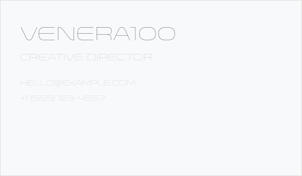 Venera100 Business Card