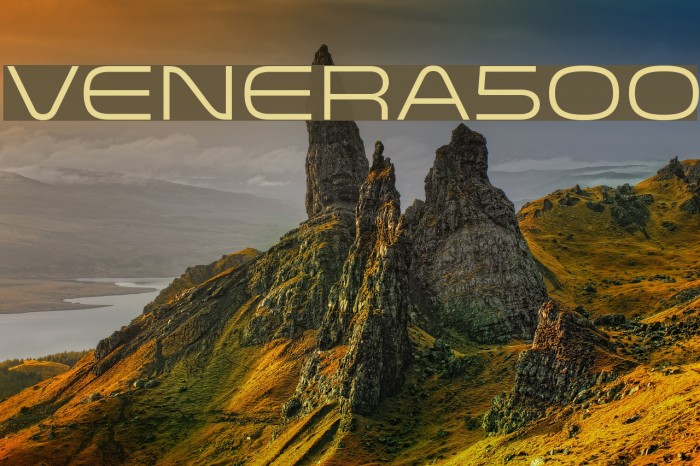Venera500 Font examples