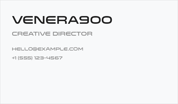 Venera900 Business Card