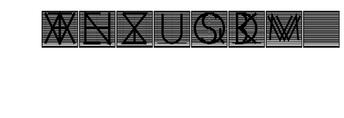 VenetianBlind Font OTHER CHARS
