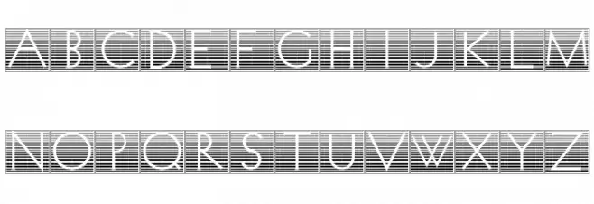 VenetianBlindInverse Schriftart Groß
