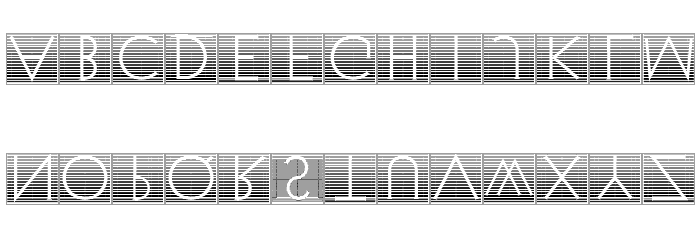 VenetianBlindInverse Font LOWERCASE