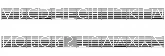 VenetianBlindInverse Font LOWERCASE