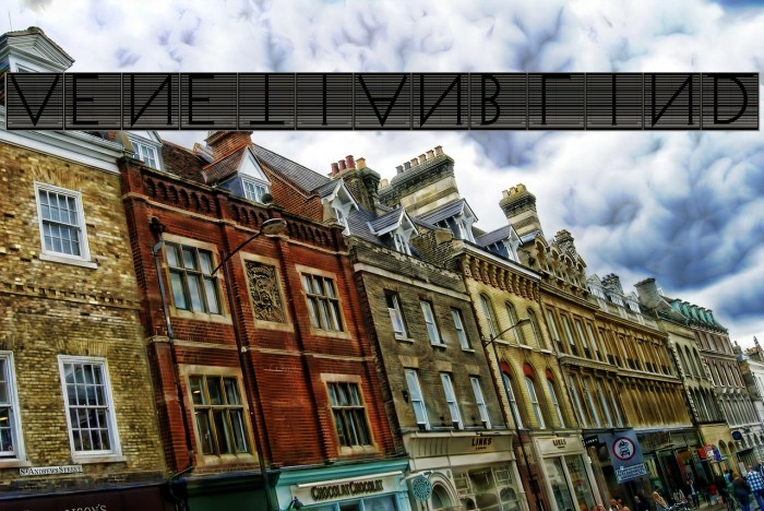 VenetianBlind Font examples