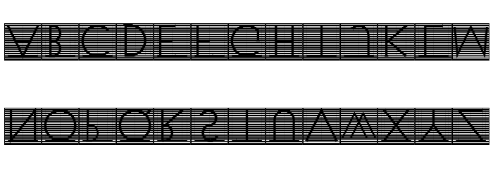 VenetianBlind Font LOWERCASE