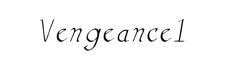 Vengeance 1  フリーフォントのダウンロード