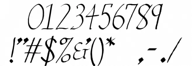 Vengeance 1 Font OTHER CHARS