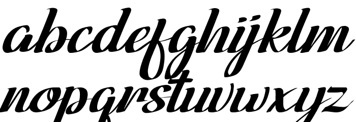 Venhille Quaver Font LOWERCASE