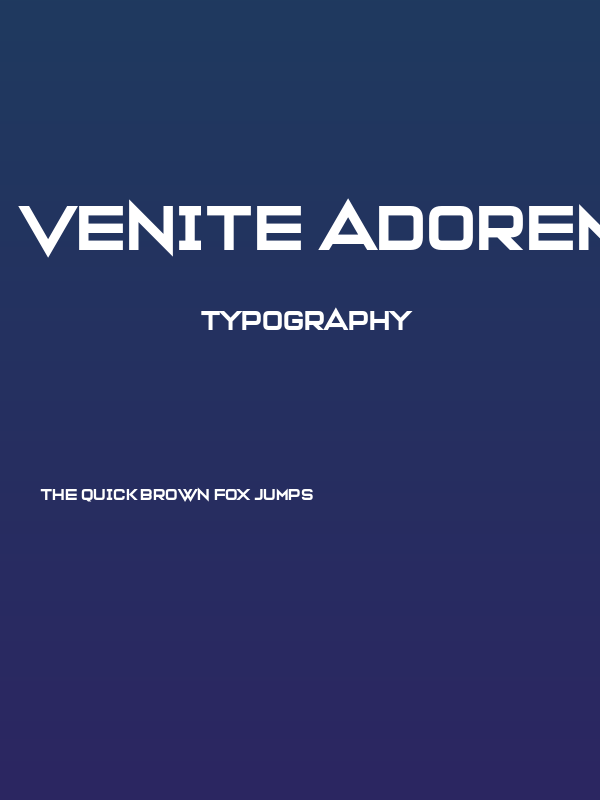Venite Adoremus Straight Poster