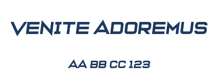 Venite Adoremus Font Preview