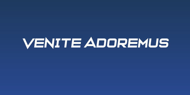 Venite Adoremus Social Header