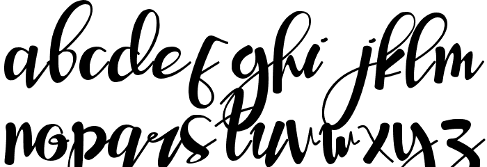 Vennesia Font LOWERCASE