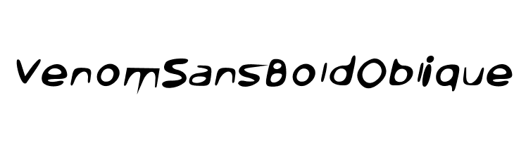 Venom Sans Bold Oblique  Descarca Fonturi Gratis