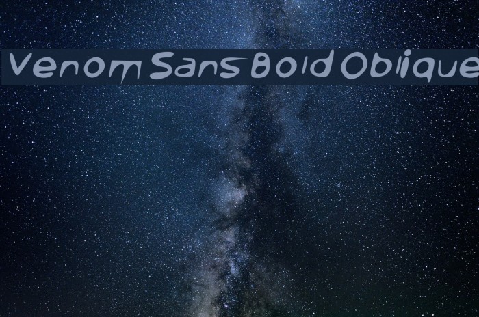 Venom Sans Bold Oblique Font examples
