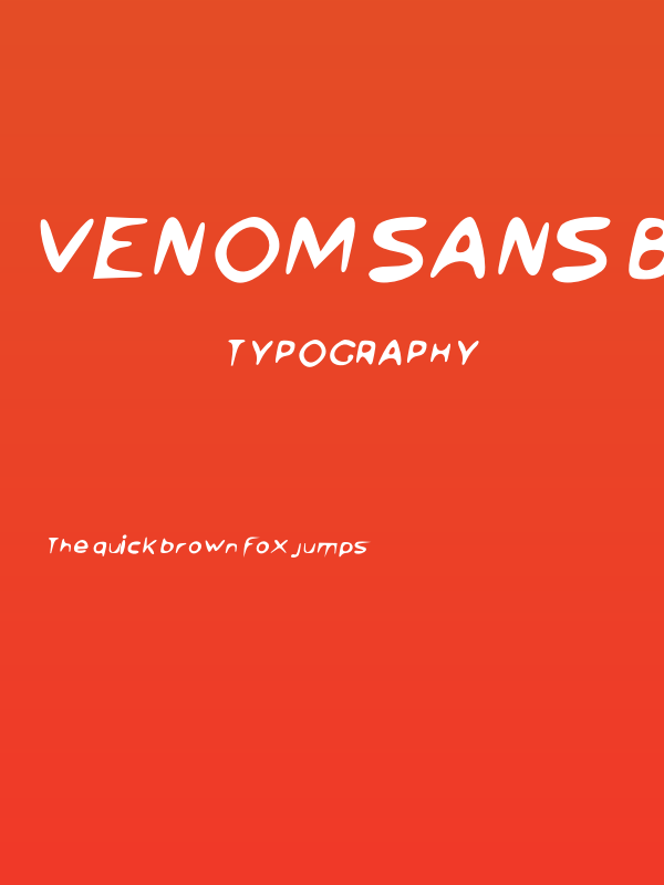 Venom Sans Bold Oblique Poster