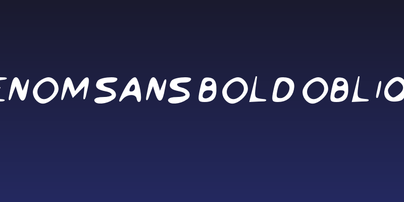 Venom Sans Bold Oblique Social Header