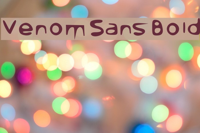Venom Sans Bold Font examples