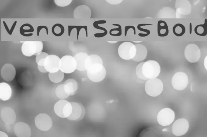 Venom Sans Bold Font examples