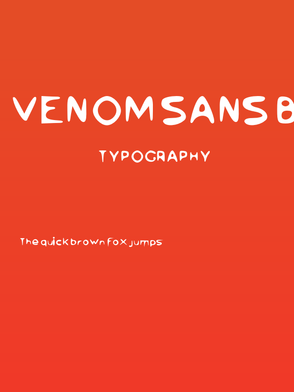 Venom Sans Bold Poster