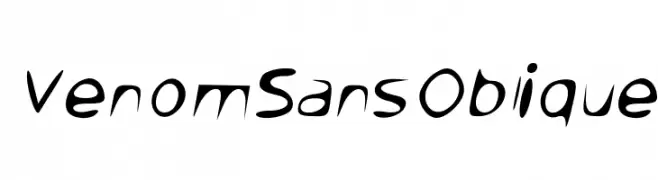 Venom Sans Oblique  Frei Schriftart Herunterladen
